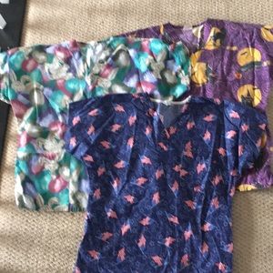 3 holiday scrub tops